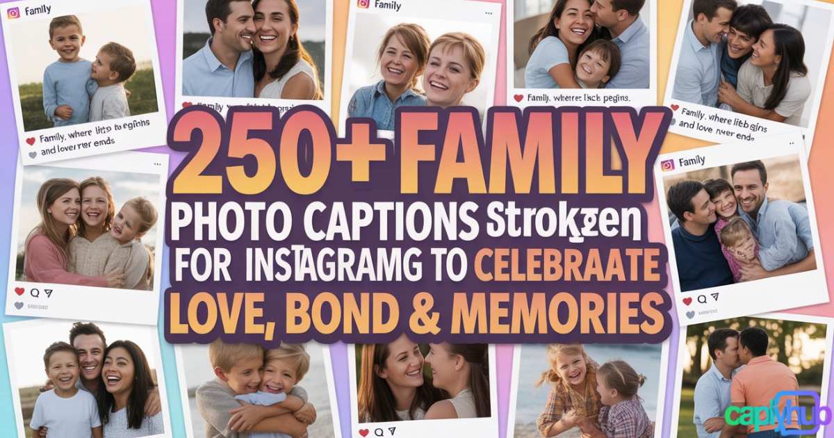 250+ Family Photo Captions for Instagram to Celebrate Love, Bond & Memories